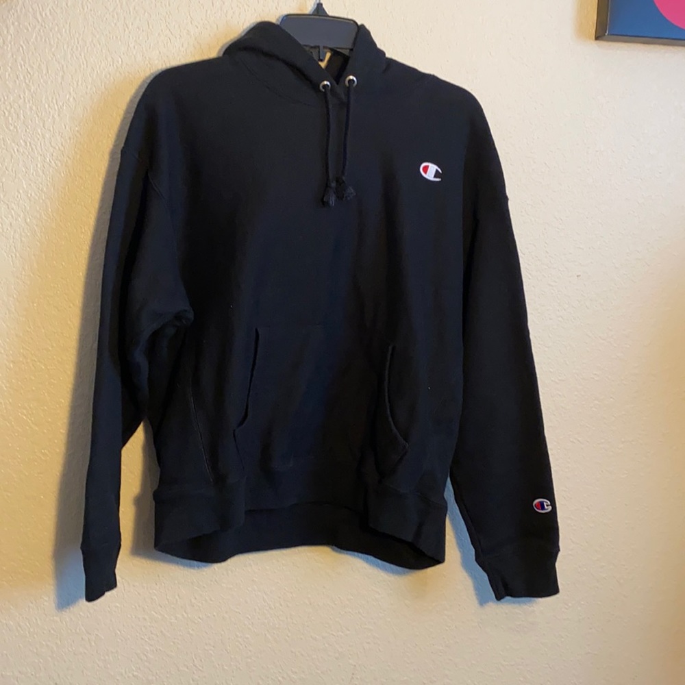Champion Black Hoodie Pullover